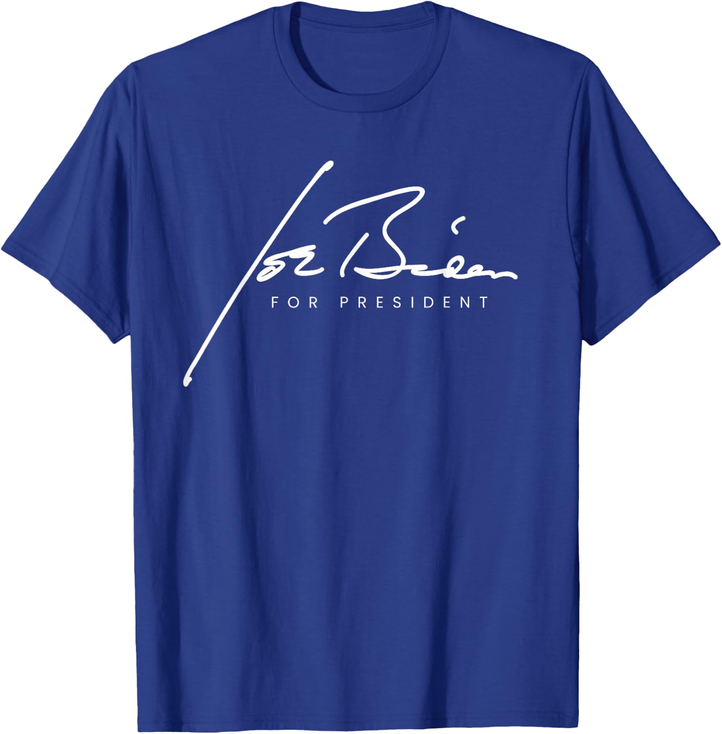 Joe Biden for President 2020 Campaign Signature T-Shirt - T-Shirt | Royal