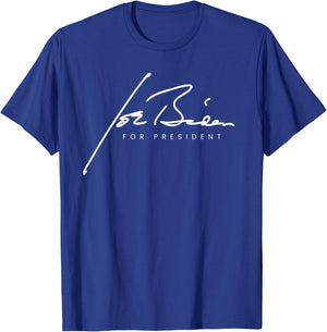 Joe Biden for President 2020 Campaign Signature T-Shirt - T-Shirt | Royal