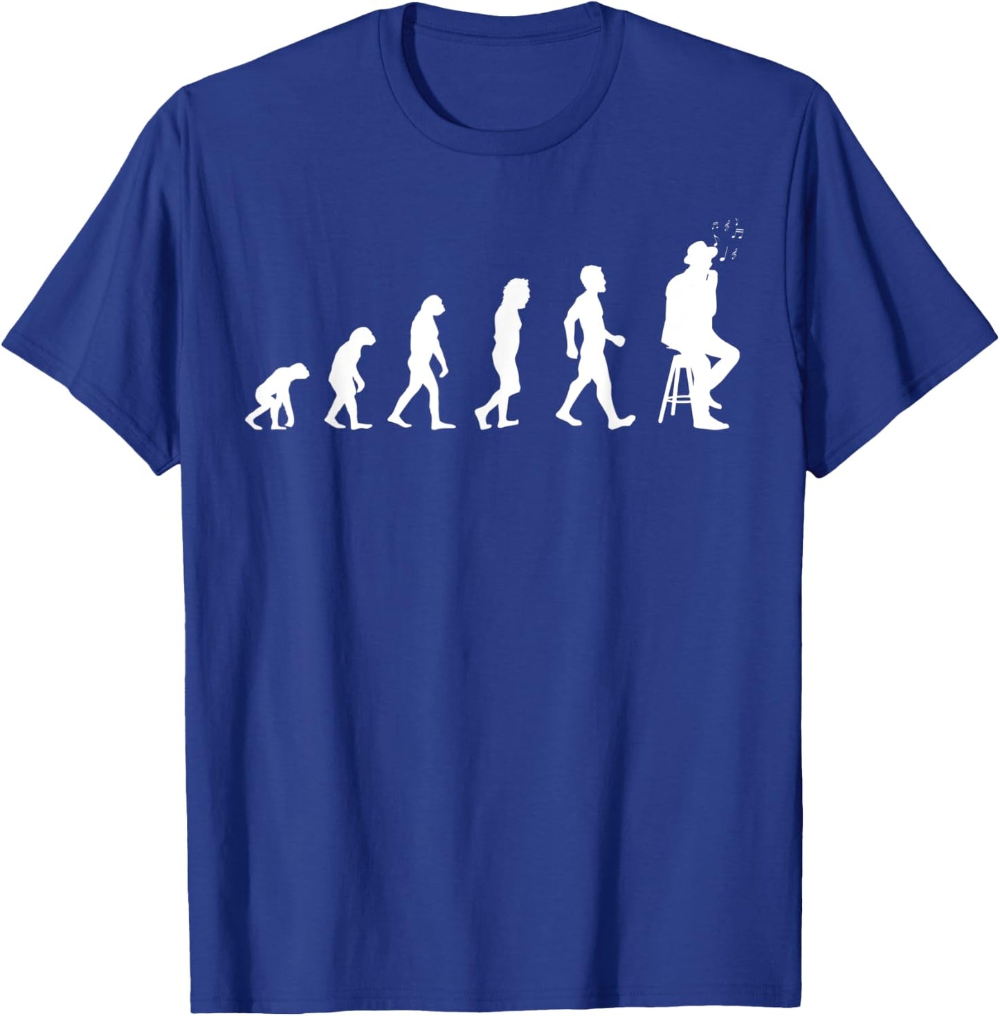 Evolution Harmonica Player T-Shirt - T-Shirt | Royal