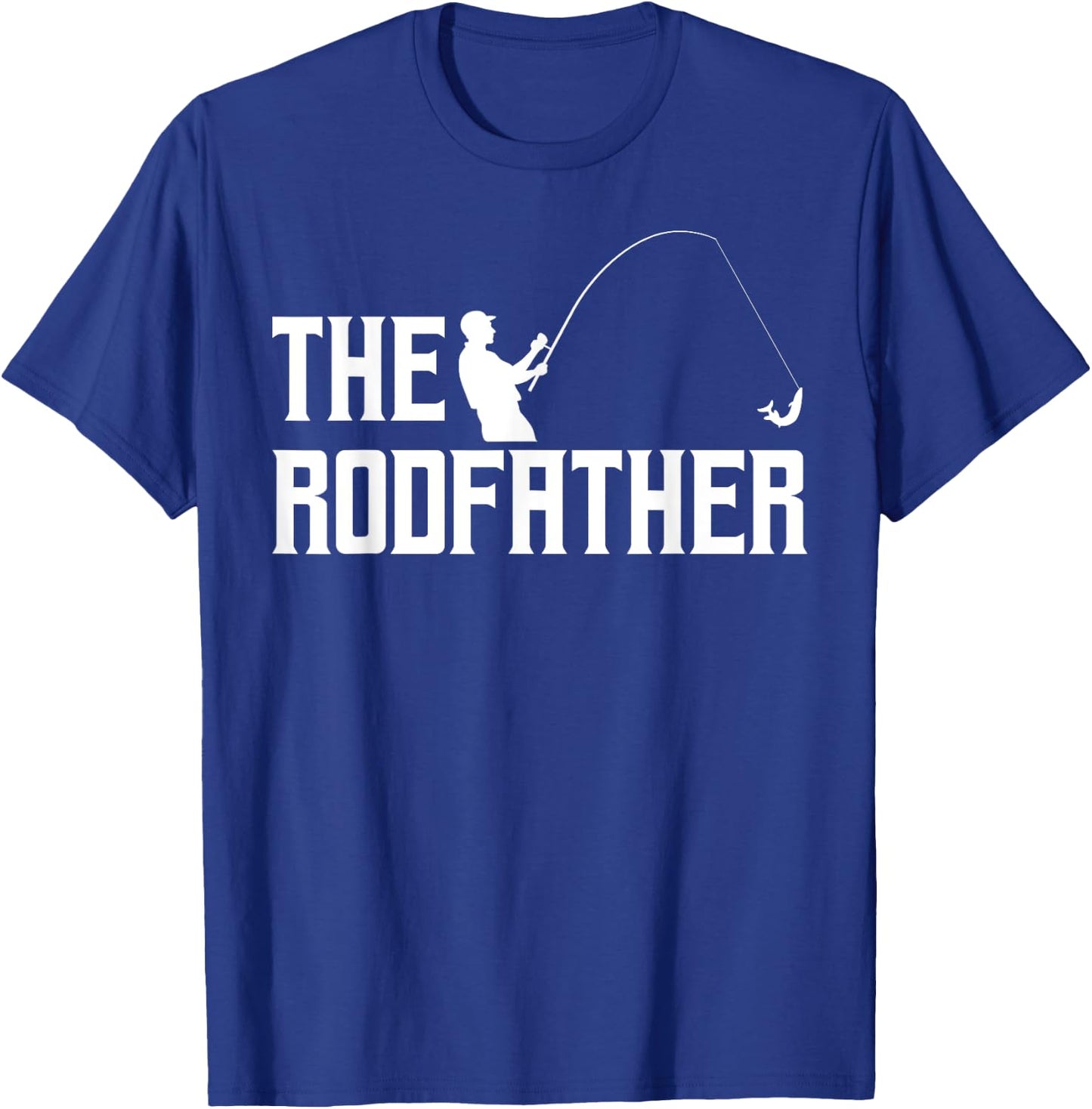 Funny Gift The Rodfather Fisherman Fishing Rod T-Shirt - T-Shirt | Royal