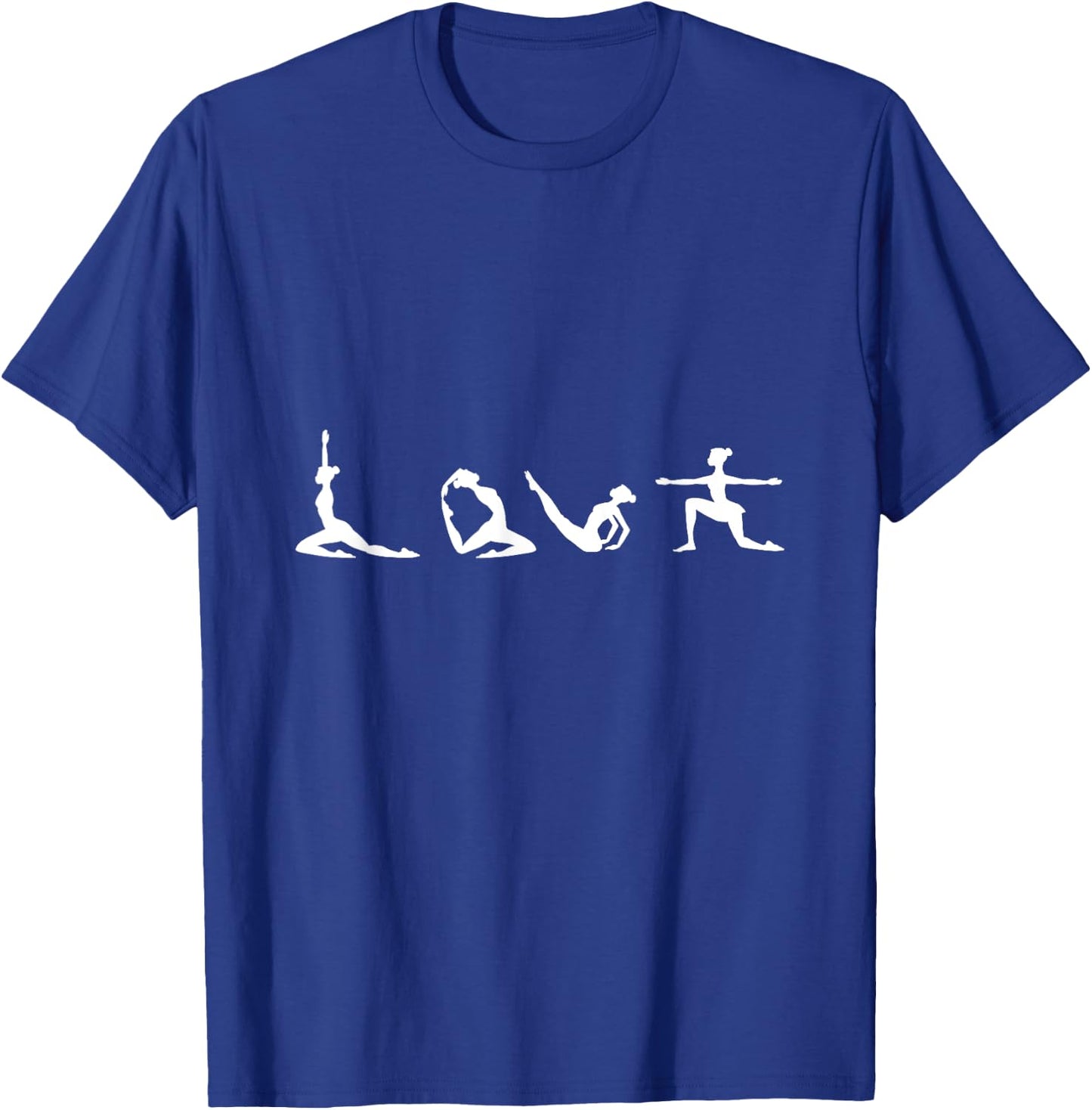 Love Yoga Typography Cute Meditation Pose Yoga Lover Gift T-Shirt - T-Shirt | Royal