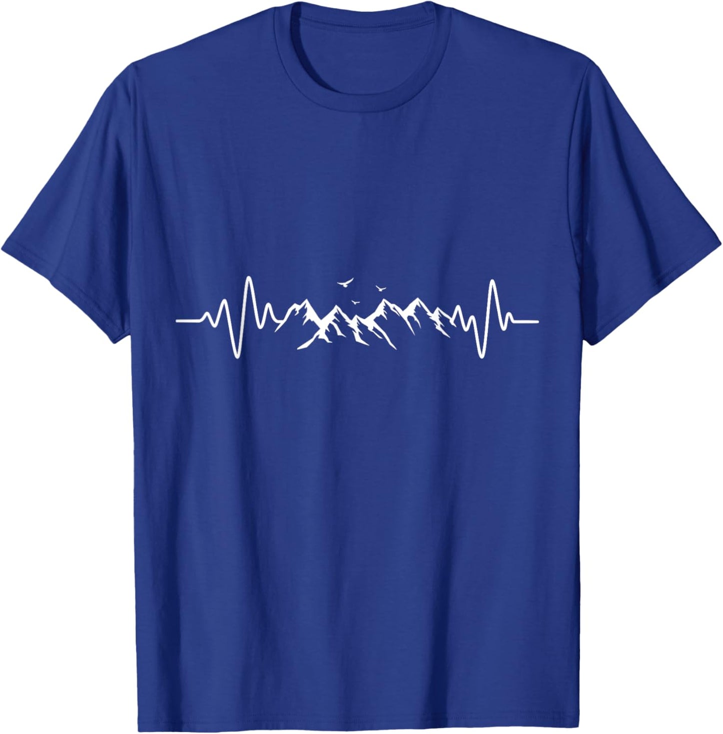 Heartbeat Mountain Lovers T-Shirt - T-Shirt | Royal