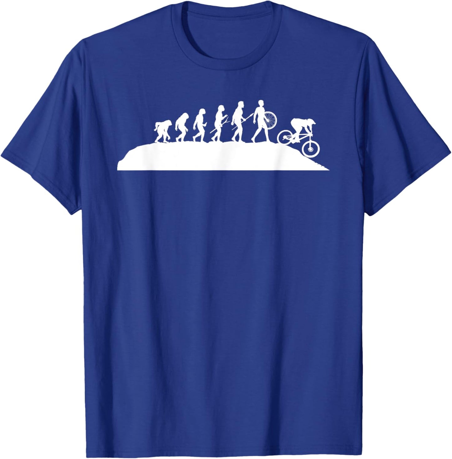 Downhill Evolution - Downhill Rider Mountainbike Rider MTB T-Shirt - T-Shirt | Royal