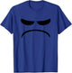 Funny Frown , Unhappy Face T-Shirt - T-Shirt | Royal