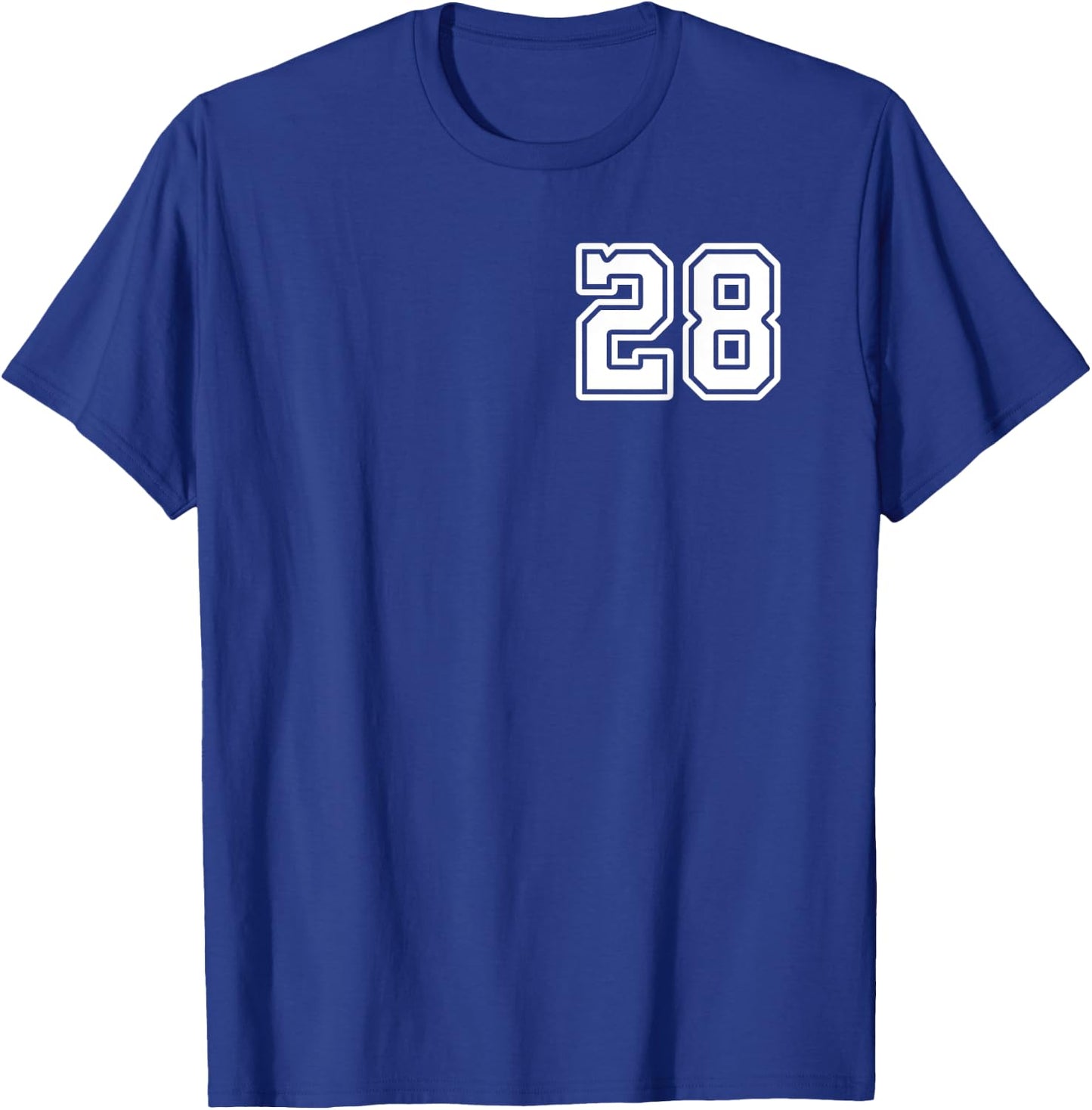 Number 28 Shirt #28 Player Sports Team Men Women Kids T-Shirt - T-Shirt | Royal