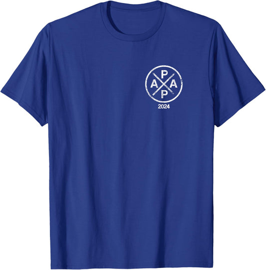 Soon to be Papa 2024, Papa Est 2024 Retro Papa 2024 T-Shirt - T-Shirt | Royal