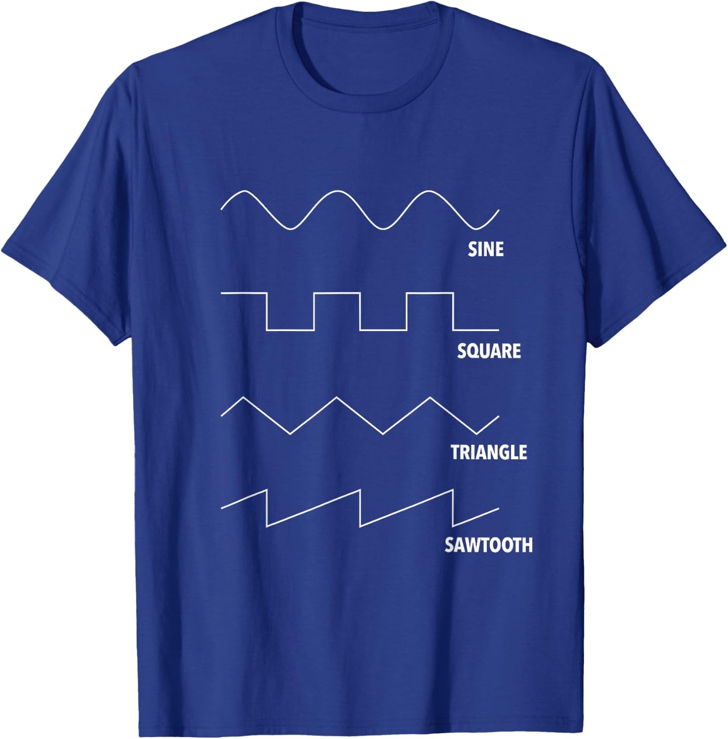 Sine Square Triangle Sawtooth Wavetable DAW Music Producer T-Shirt - T-Shirt | Royal