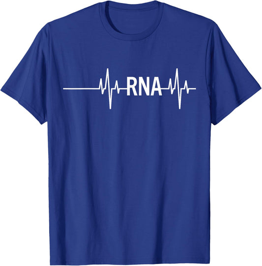 Restorative Nurse Assistant RNA Heartbeat Nursing Aide T-Shirt - T-Shirt | Royal