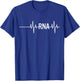 Restorative Nurse Assistant RNA Heartbeat Nursing Aide T-Shirt - T-Shirt | Royal