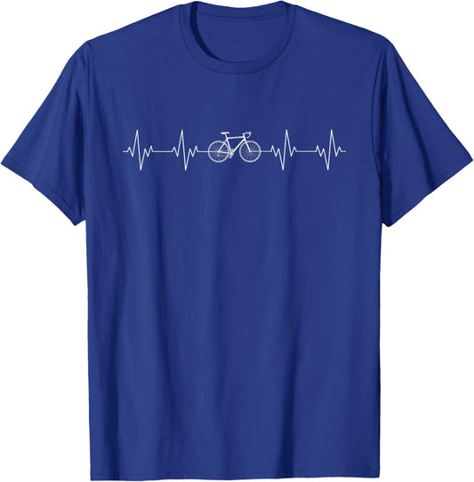 Beat of Heart Rhythm Bike Humour T-Shirt - T-Shirt | Royal