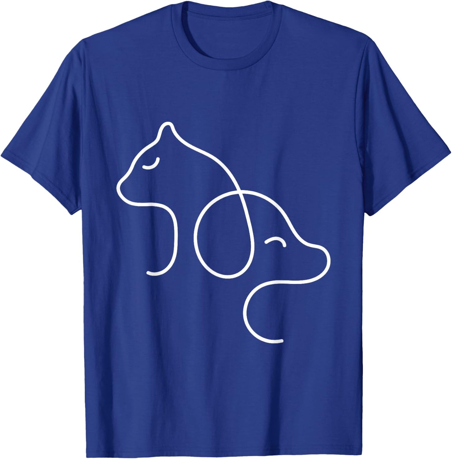 Dog Puppy and Baby Cat Heart - Animal Dog & Cat Heart Men Women Kids T-Shirt - T-Shirt | Royal