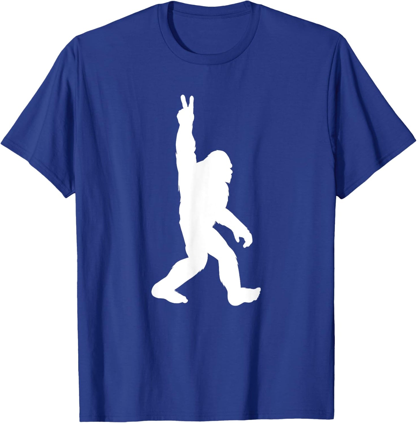 Bigfoot Victory Peace Sign T-Shirt - T-Shirt | Royal