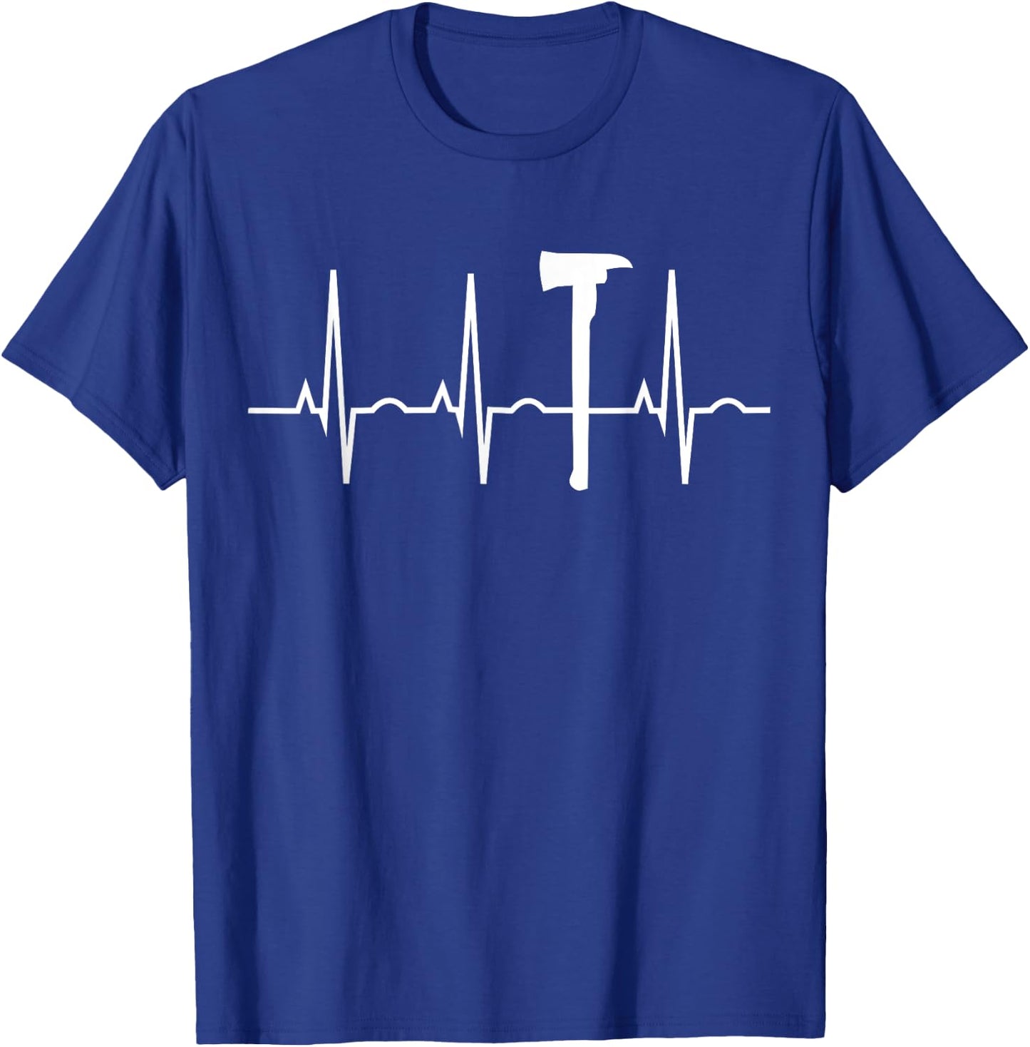 Wildland Firefighter Shirt - Pulaski Heartbeat Gift T-Shirt - T-Shirt | Royal
