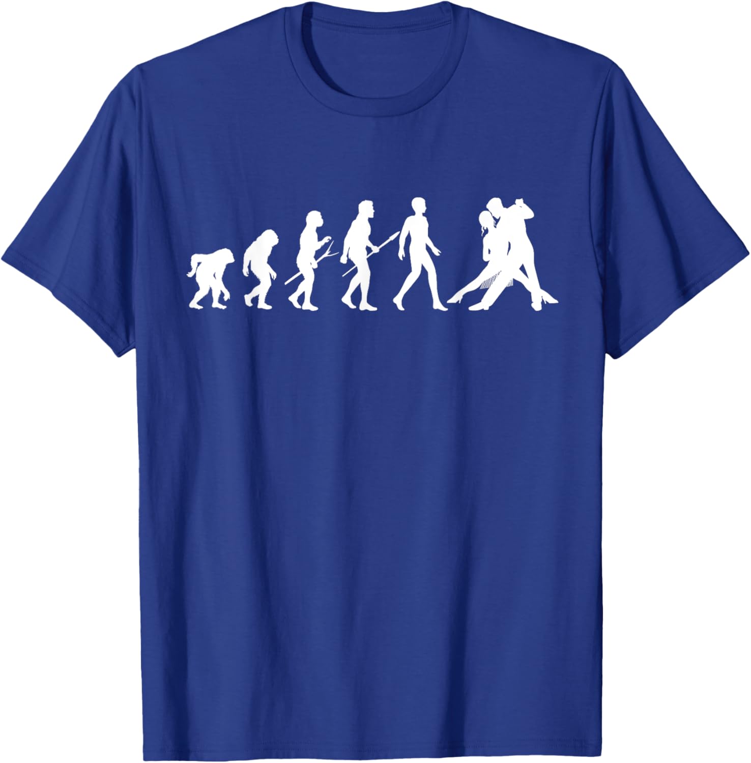 Evolution From Apes to Ballroom Dancing T-Shirt - T-Shirt | Royal
