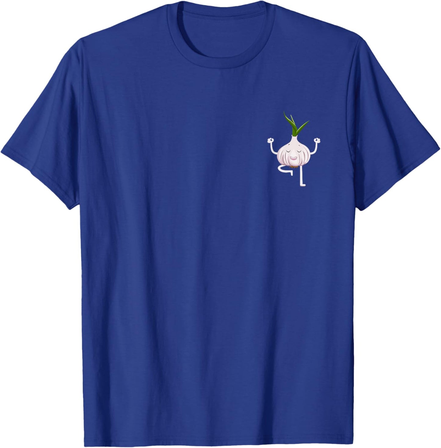 Yoga Fitness Instructor Garlic Lover Vegetable Farmer T-Shirt - T-Shirt | Royal