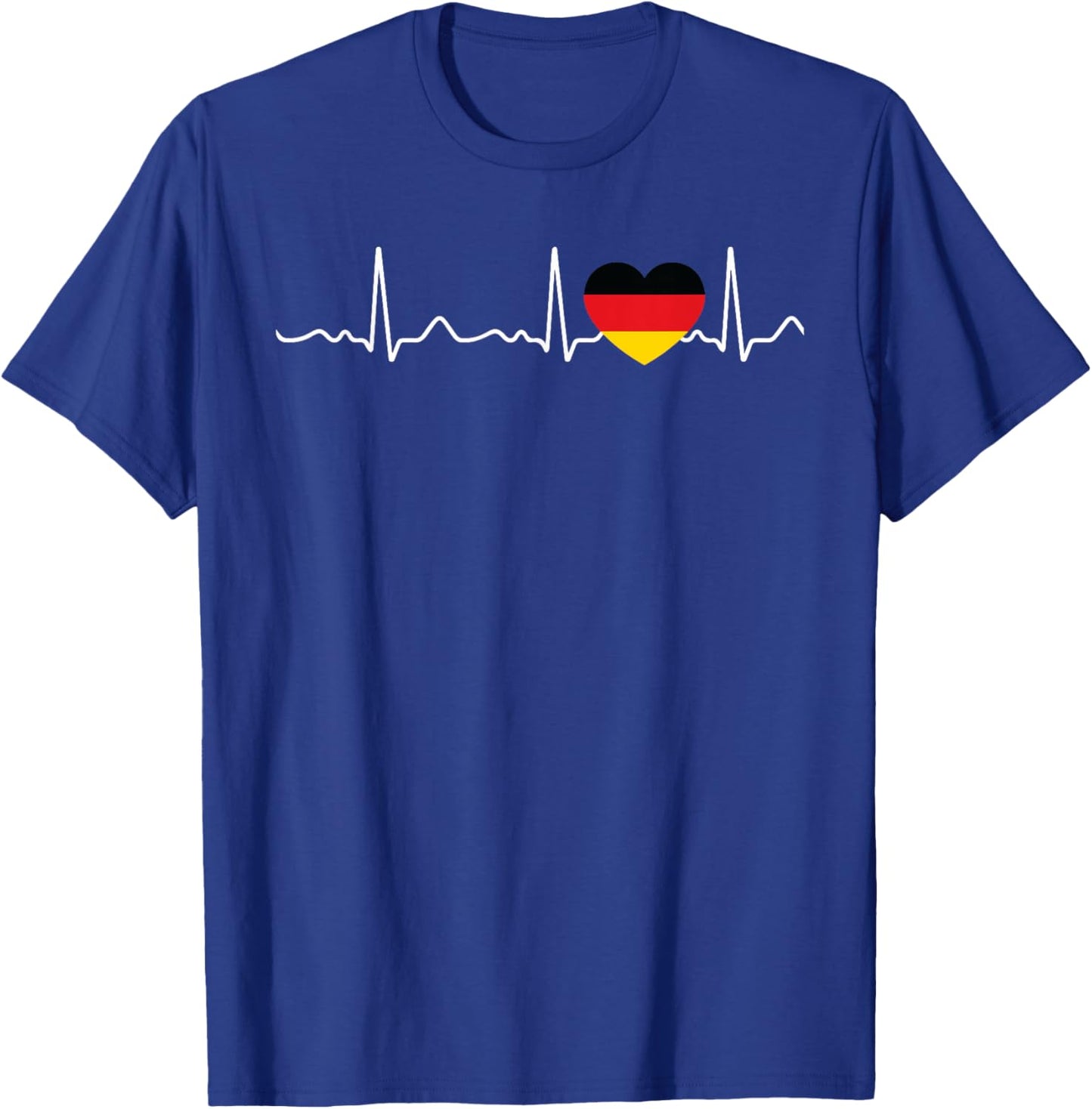 Deutschland - Herzschlag, Puls, Herzlinie, EKG T-Shirt - T-Shirt | Royal