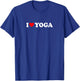 I Love Heart Yoga Simple Cute Funny T-Shirt - T-Shirt | Royal