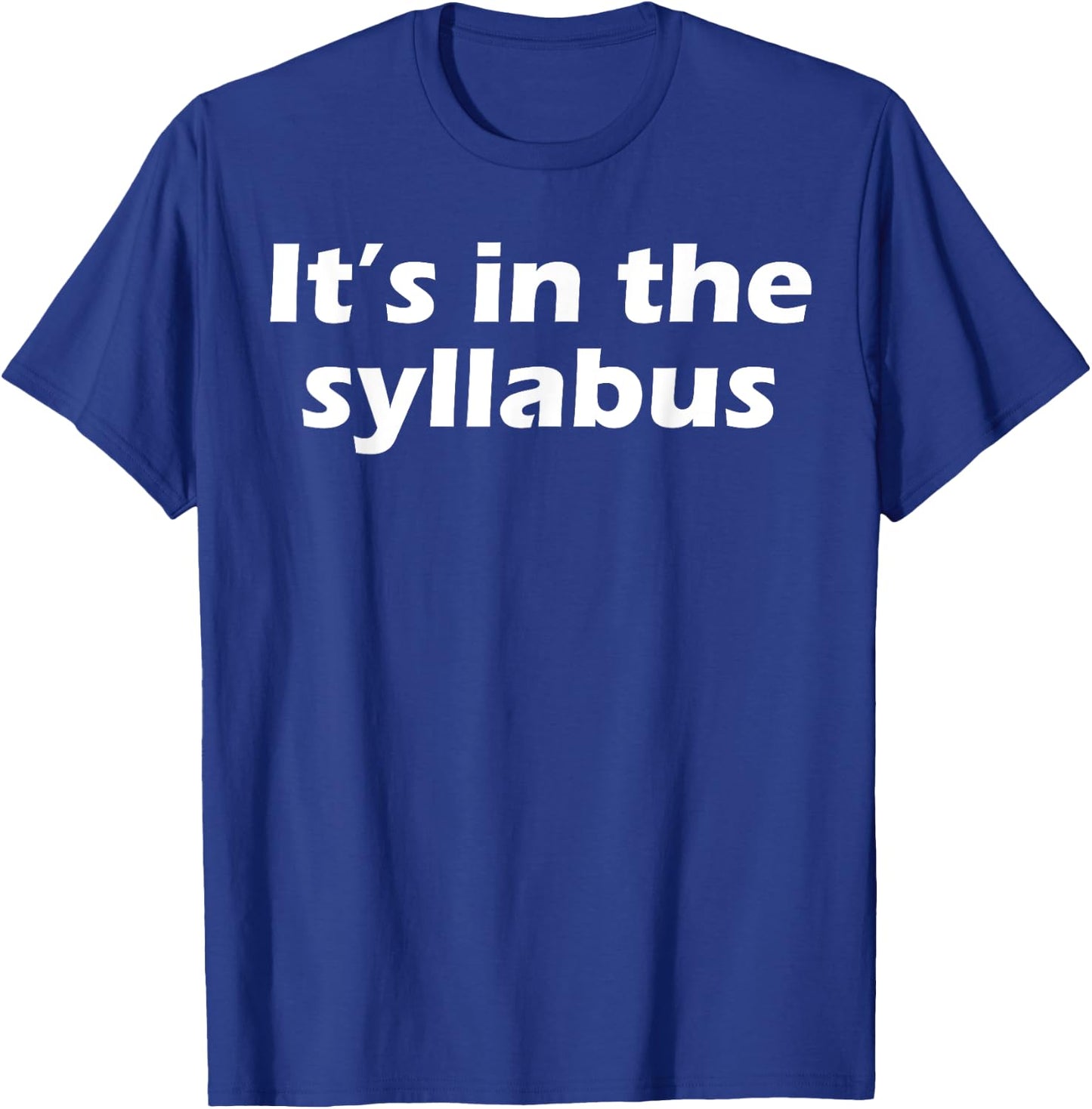 It's In The Syllabus T-Shirt - T-Shirt | Royal