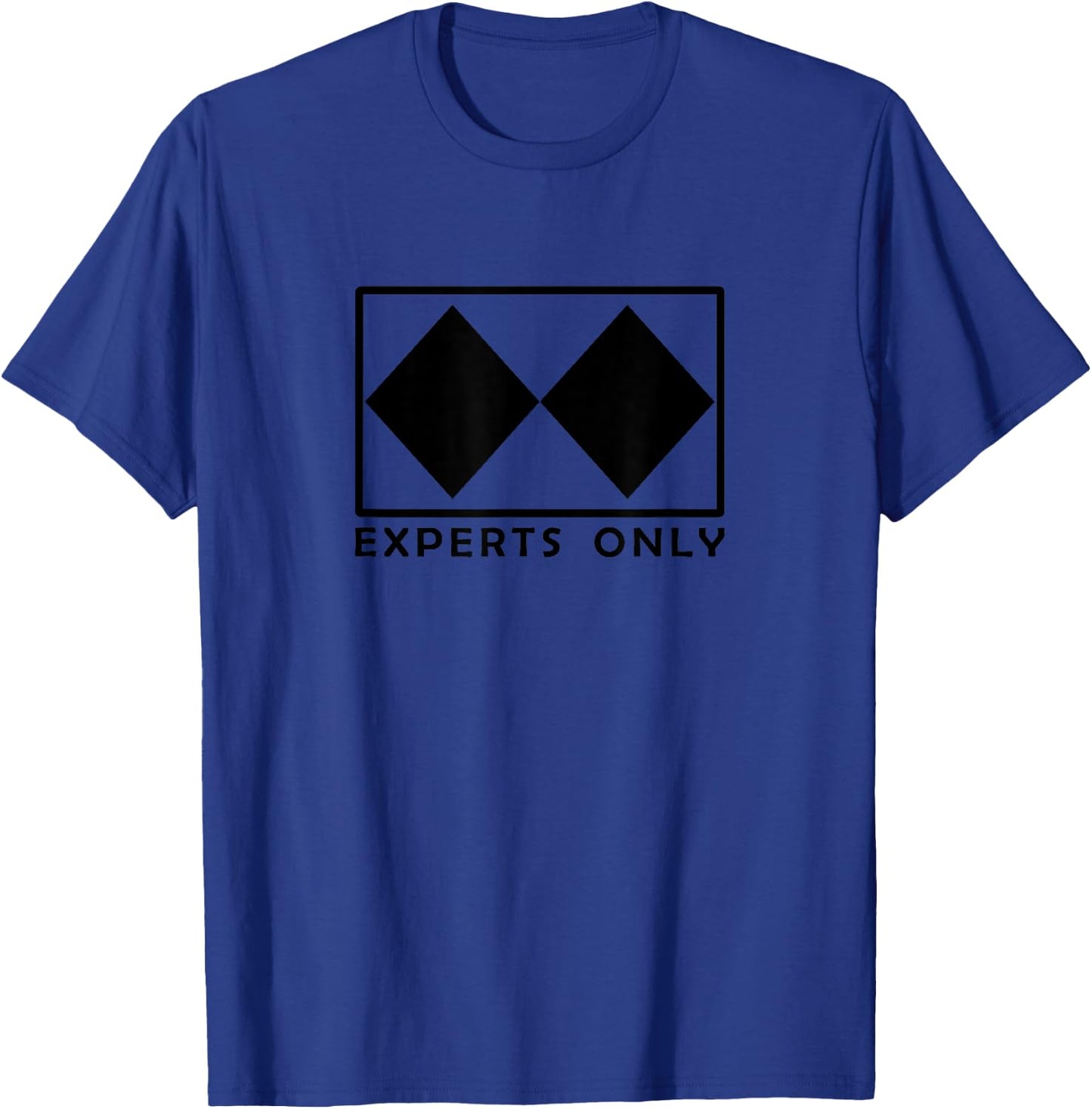 Experts Only Diamond Ski and Snowboard T-Shirt - T-Shirt | Royal