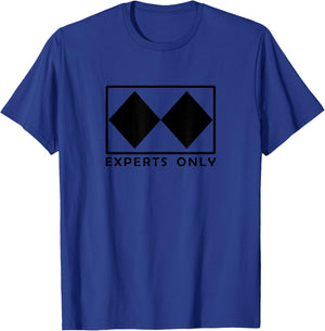 Experts Only Diamond Ski and Snowboard T-Shirt - T-Shirt | Royal