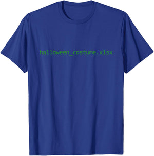 Vintage Funny Halloween Excel Spreadsheet File T-Shirt - T-Shirt | Royal