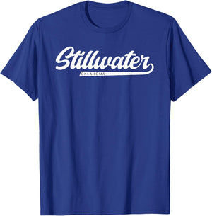 Stillwater Oklahoma Baseball Style Font Stilly Local Ok Gift T-Shirt - T-Shirt | Royal