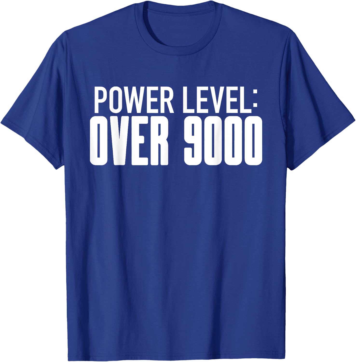 Power Level Over 9000 - Fun Cool Meme Workout Weight Lifting T-Shirt - T-Shirt | Royal