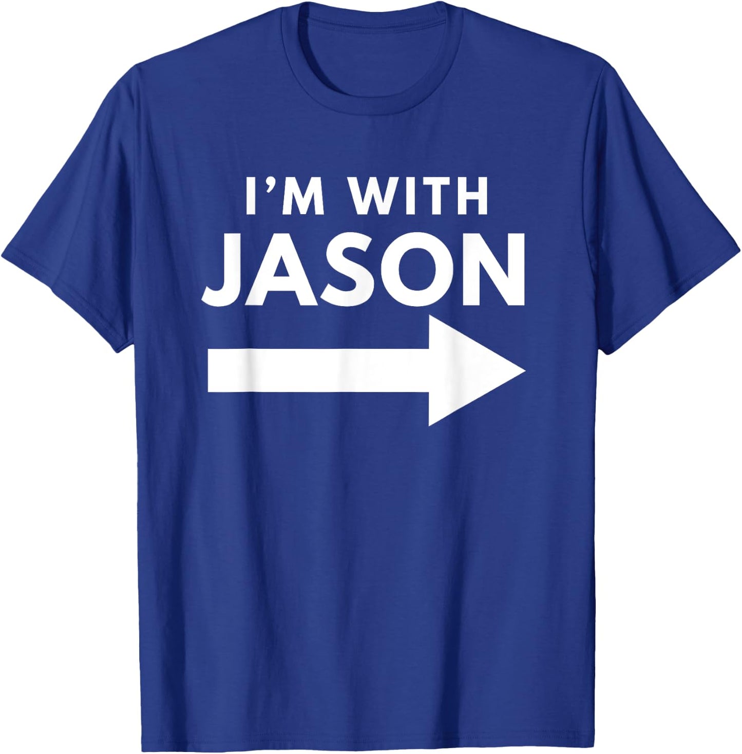 I'm With Jason Funny Group Couples Halloween Costume T-Shirt - T-Shirt | Royal