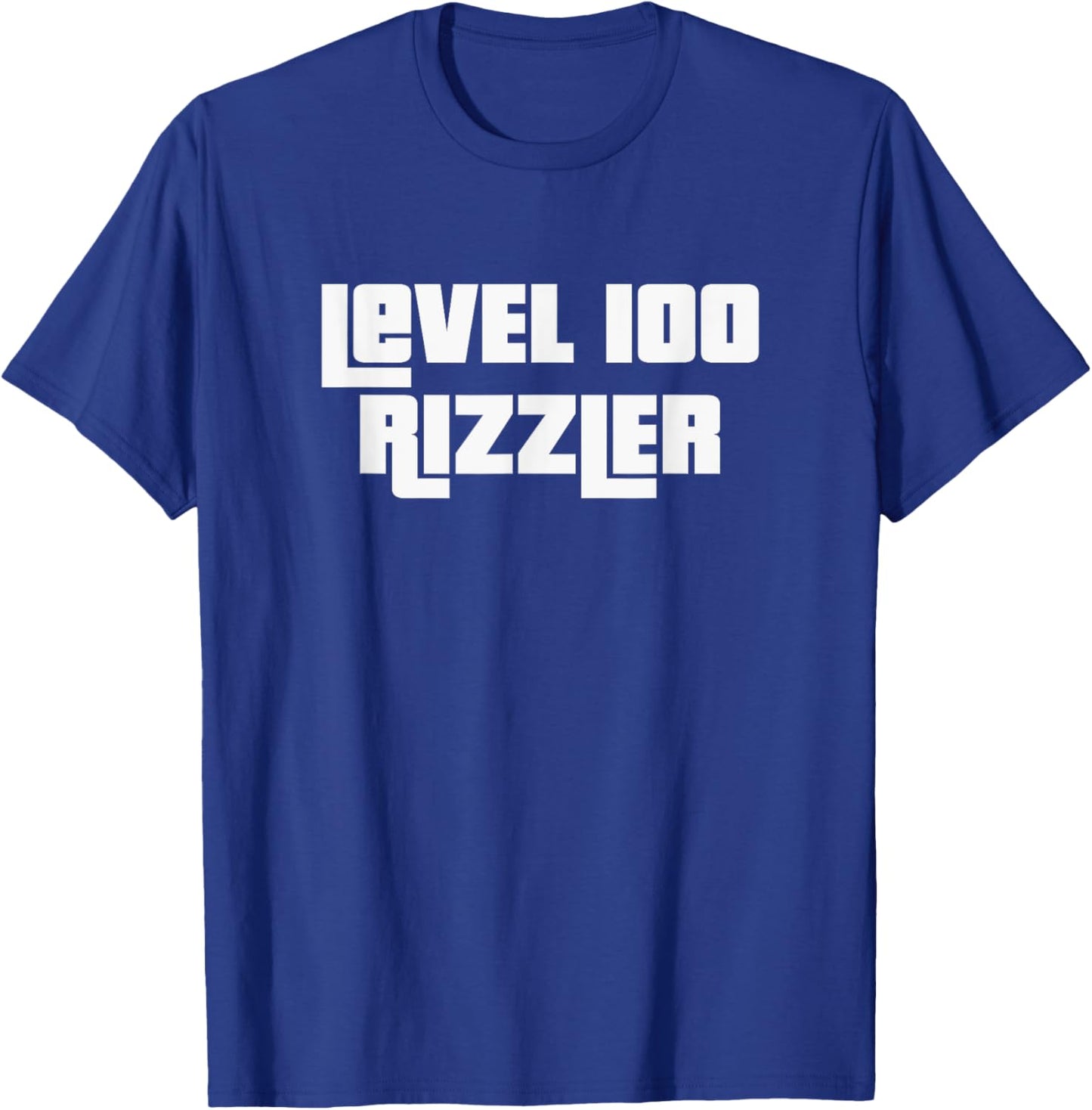 Level 100 Rizzler Gen Z Slang Meme Line T-Shirt - T-Shirt | Royal