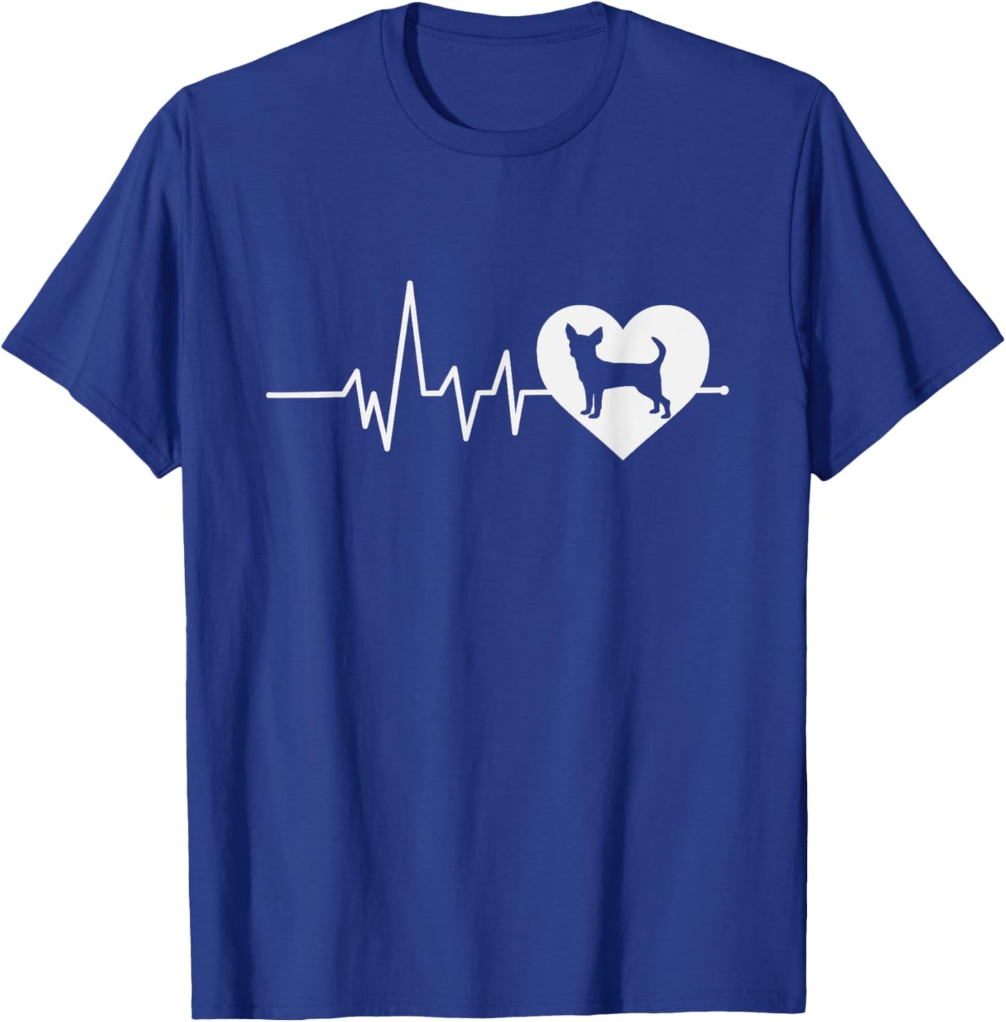 Chihuahua Dog Lovers Men Women Gift Chihuahua Heartbeat T-Shirt - T-Shirt | Royal