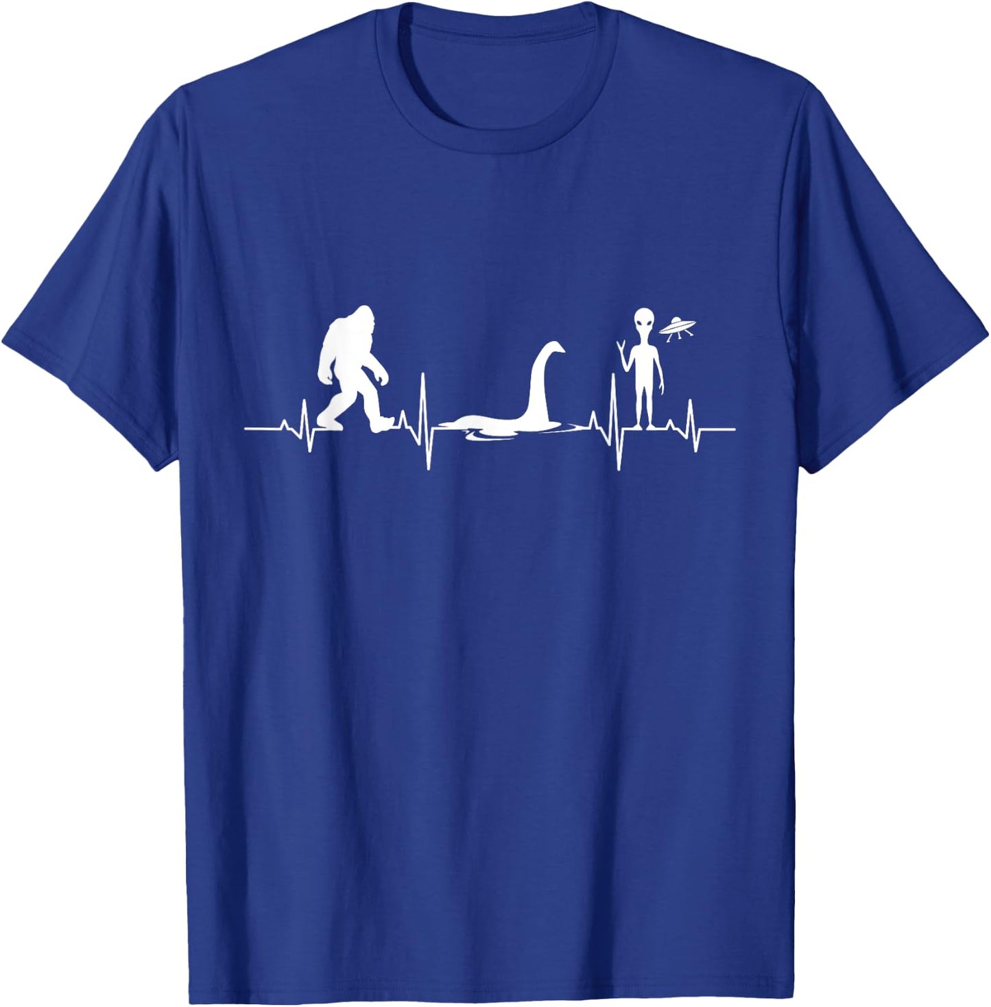 Funny Bigfoot Sasquatch Loch Ness Monster Nessie Alien UFO T-Shirt - T-Shirt | Royal