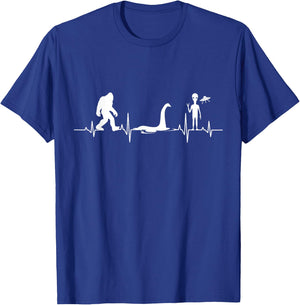 Funny Bigfoot Sasquatch Loch Ness Monster Nessie Alien UFO T-Shirt - T-Shirt | Royal