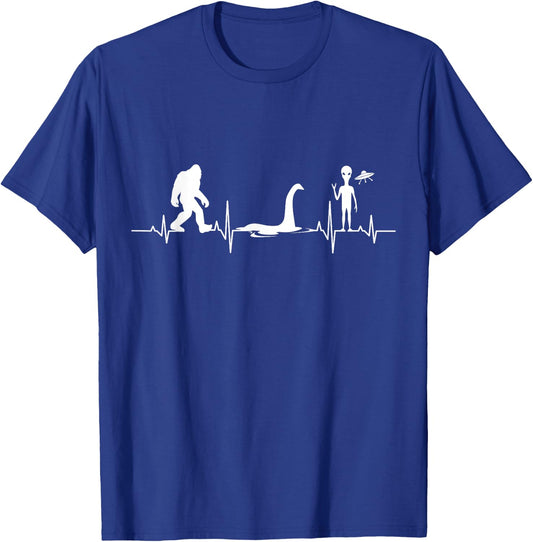 Funny Bigfoot Sasquatch Loch Ness Monster Nessie Alien UFO T-Shirt - T-Shirt | Royal