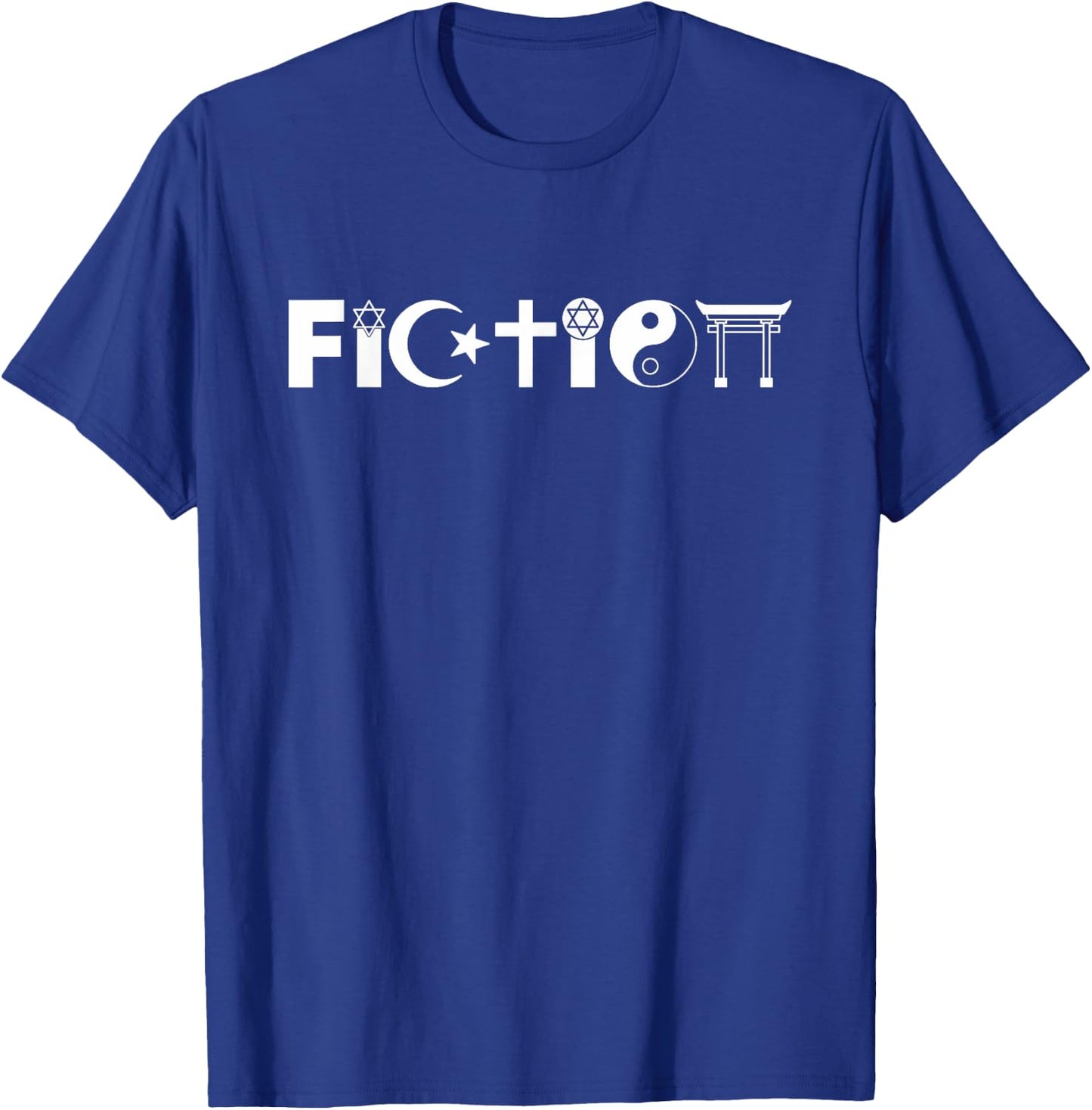 Fiction Antichrist Symbol Agnosticism Anti Religion Atheist T-Shirt - T-Shirt | Royal