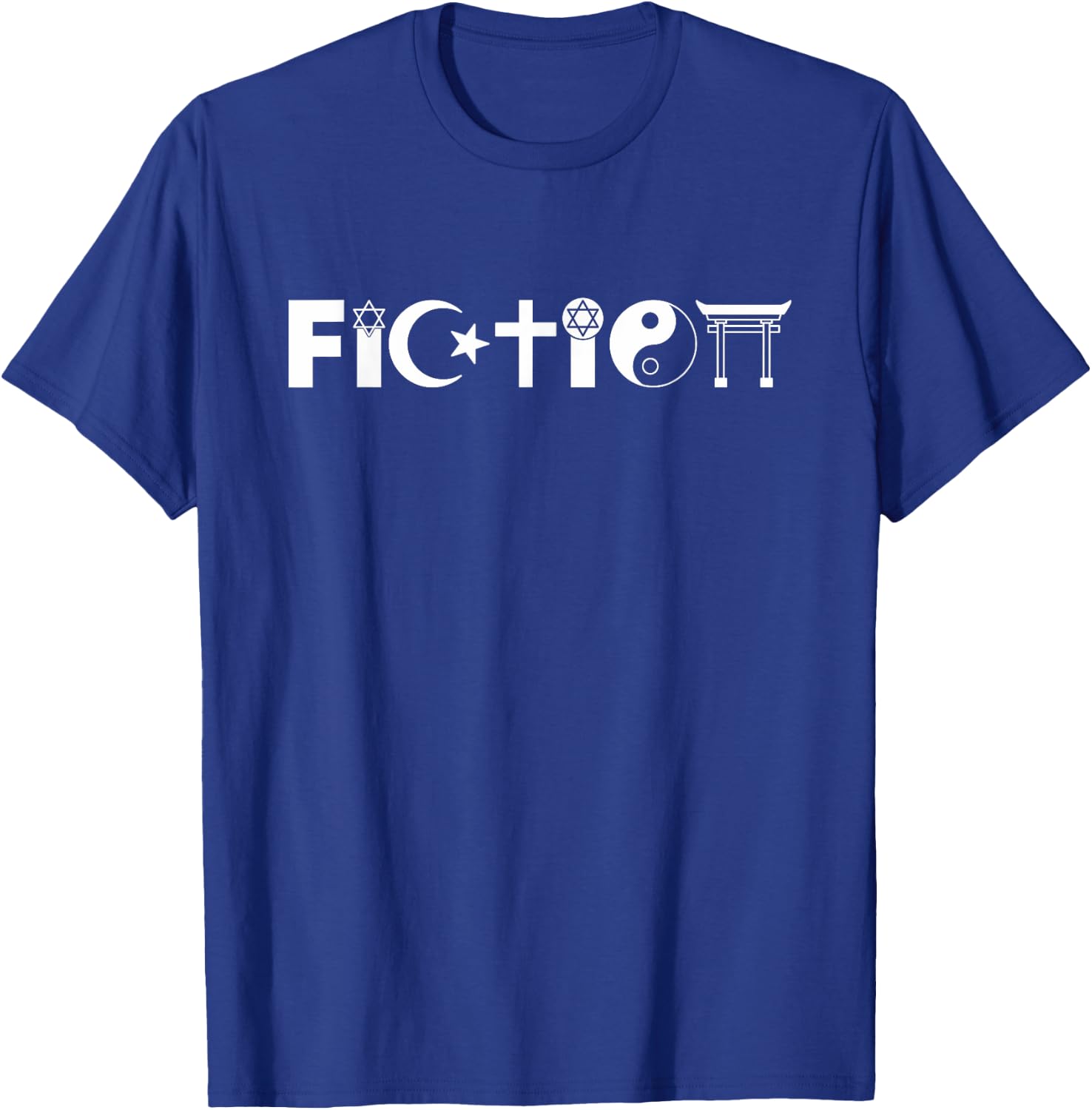 Fiction Antichrist Symbol Agnosticism Anti Religion Atheist T-Shirt - T-Shirt | Royal