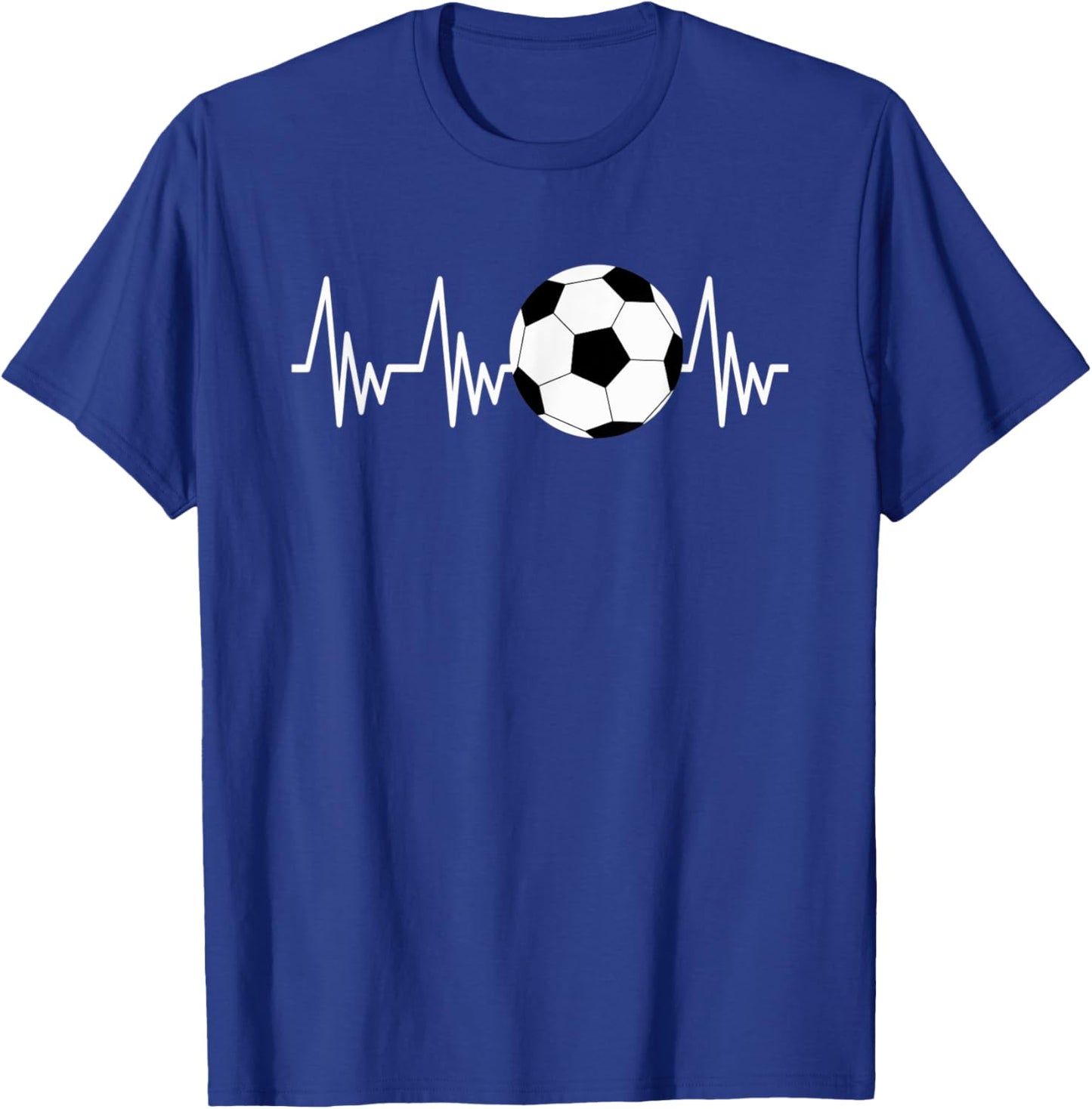 Heartline Sports Football Soccer ball Love Heart Lifeline T-Shirt - T-Shirt | Royal