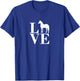 Joyouse Urban Style Women's Love Horse Gift X-Small Black Modern Letter Print Collarless Round Neck T-Shirt - T-Shirt | Royal