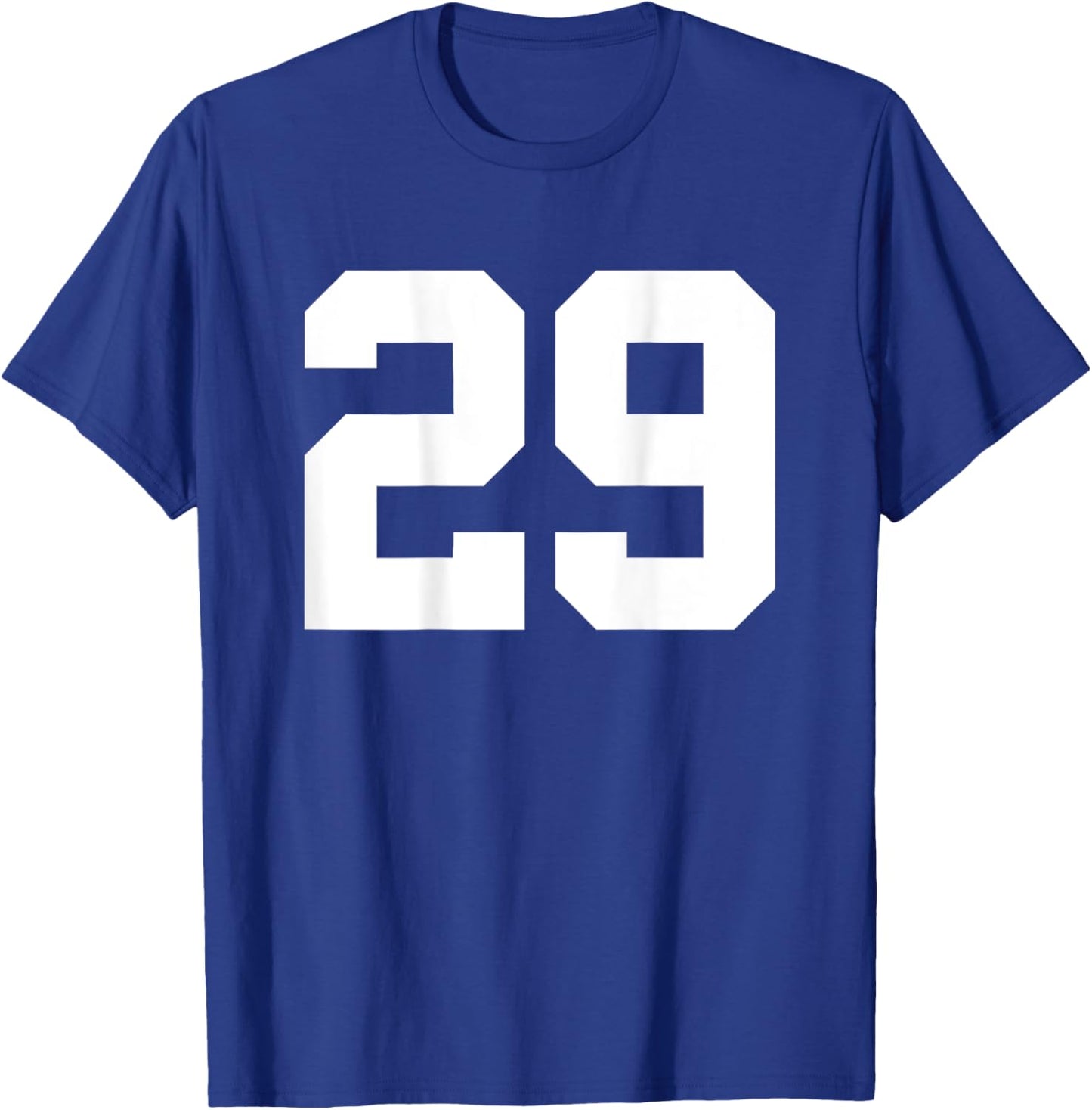 Number 29 (on Back) Sports Team Jersey Number T-Shirt - T-Shirt | Royal