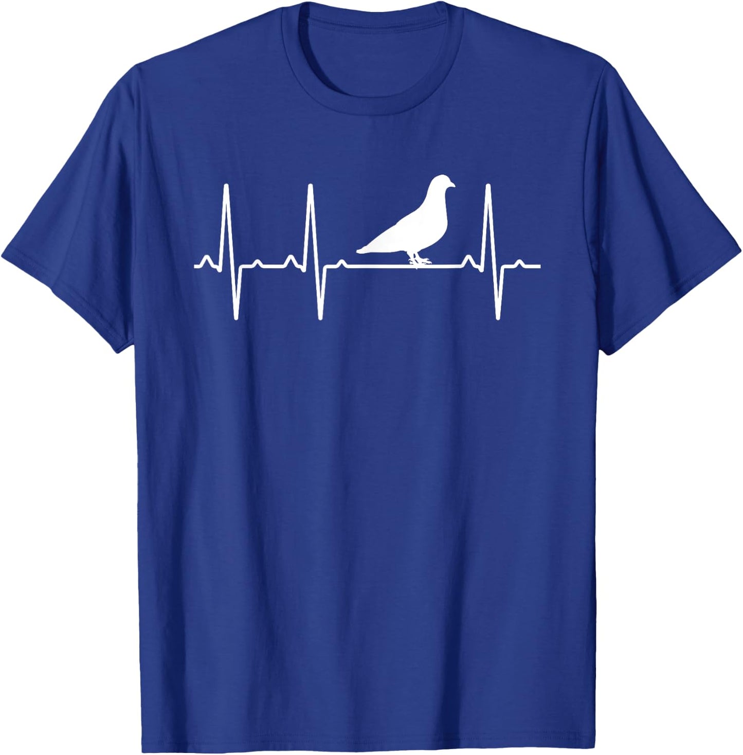 Pigeon Heartbeat Gift Women Bandtail Bird Dove Lover T-Shirt - T-Shirt | Royal