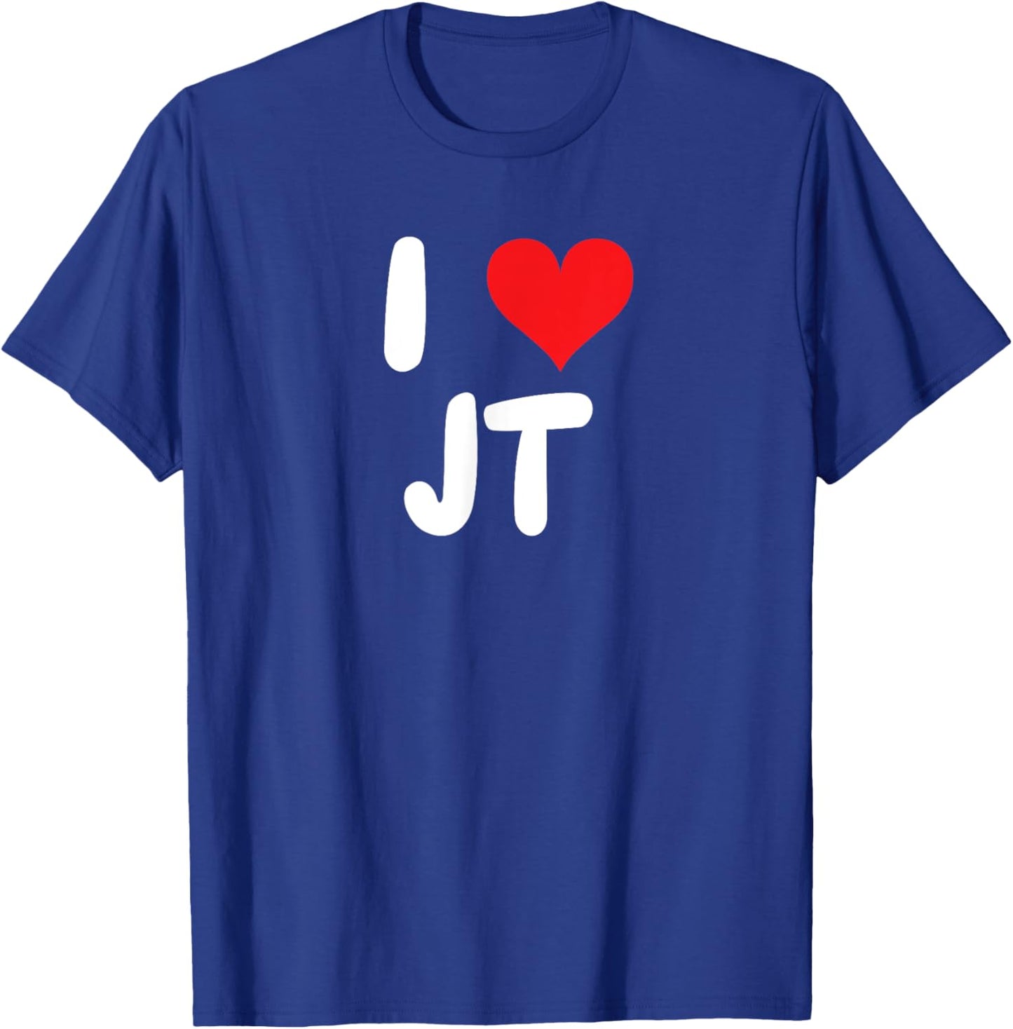 I Love JT - Heart - Name T-Shirt - T-Shirt | Royal