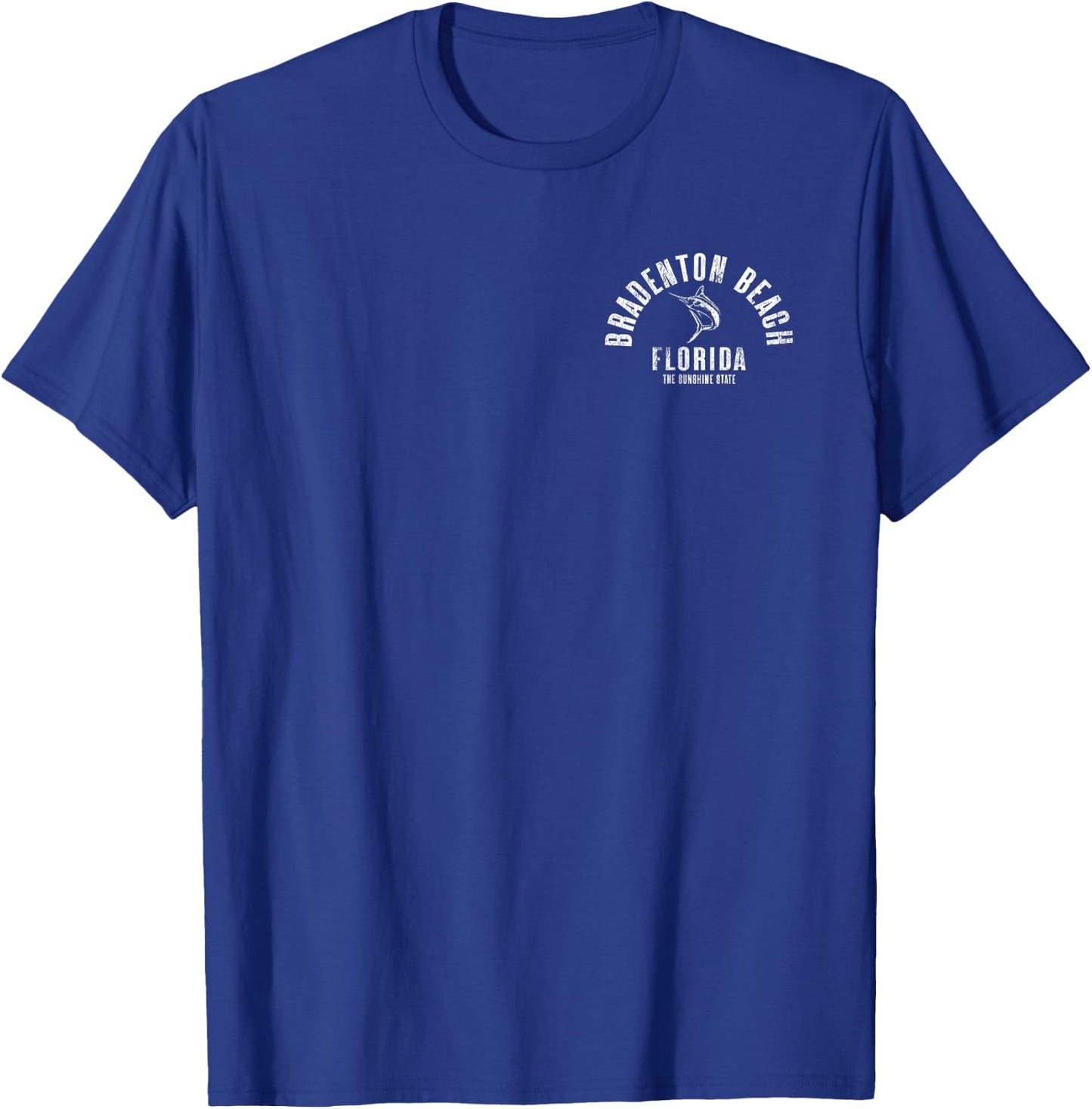 Bradenton Beach Florida Beach FL Retro Vintage Front & Back T-Shirt - T-Shirt | Royal