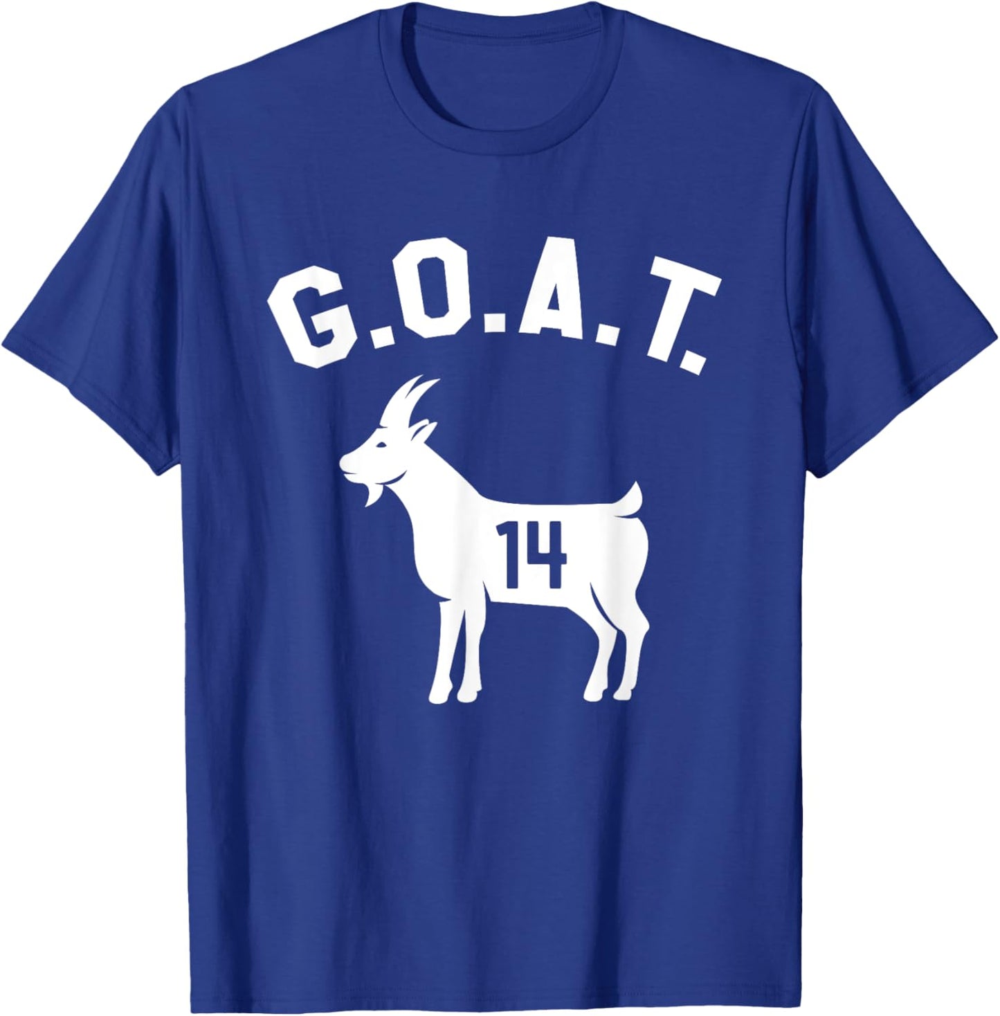 GOAT Number 14 Greatest Of All Time Dad Joke T-Shirt - T-Shirt | Royal