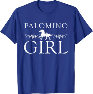 Palomino Girl Graphic Horse Lover Gifts for Girls Women T-Shirt - T-Shirt | Royal