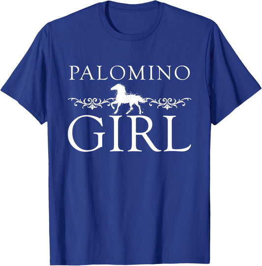 Palomino Girl Graphic Horse Lover Gifts for Girls Women T-Shirt - T-Shirt | Royal