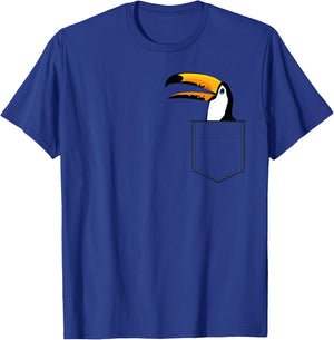 Tiny Toucan Companion: Colorful Pocket Friend T-Shirt - T-Shirt | Royal