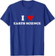 I Heart Teacher - Funny I Love Earth Science T-Shirt - T-Shirt | Royal