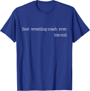 Best Wrestling Coach Scholastic Wrestling Folkstyle Retro T-Shirt - T-Shirt | Royal