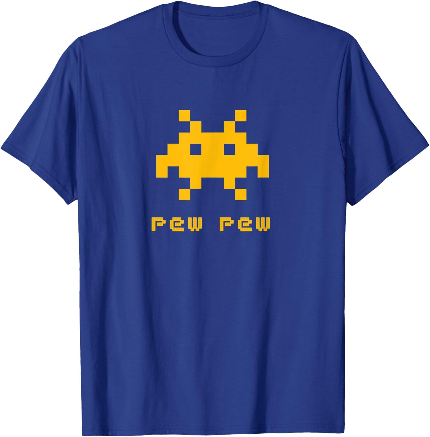 Space Alien Invaders 8-bit Retro UFO Video Gamer T-Shirt - T-Shirt | Royal