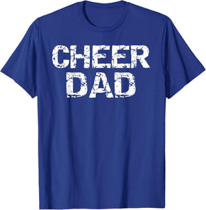 Father Cheerleading Gift from Cheerleader Daughter Cheer Dad T-Shirt - T-Shirt | Royal