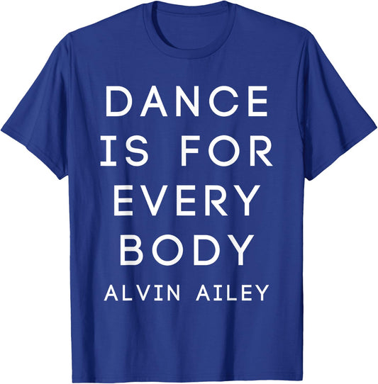 Modern Dance Shirts: Alvin Ailey - Adults - Black - Short Sleeve - Small - Classic Fit T-Shirt - T-Shirt | Royal